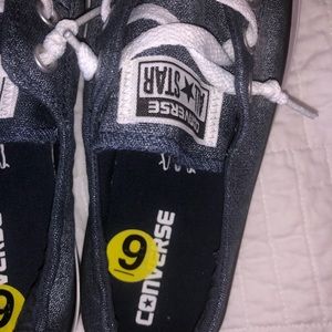 denim converse slip ons